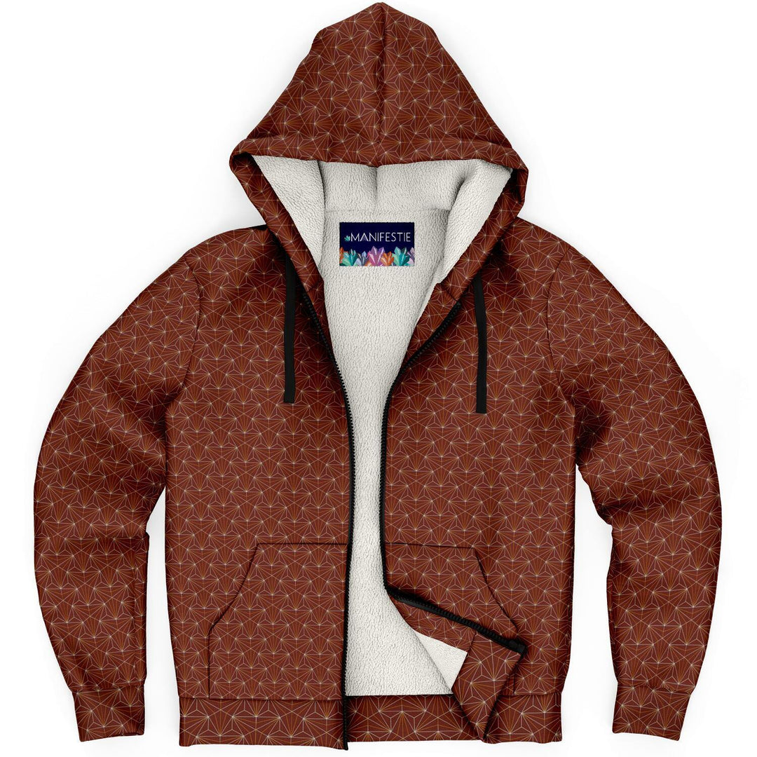 Terra Cotta Sacred Connections Premium Sherpa Lined Zip Hoodie - Manifestie