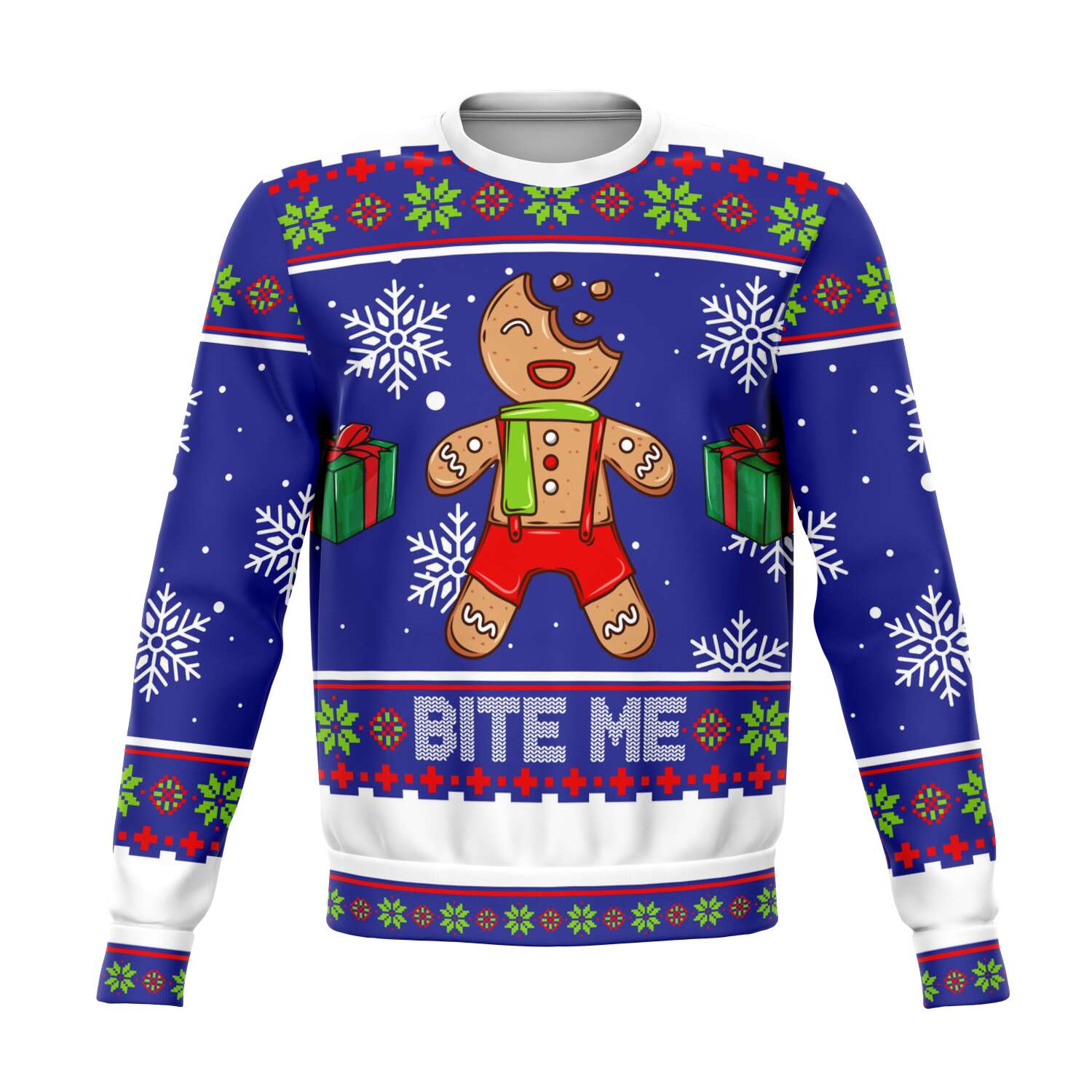 Bite Me Sweatshirt | Unisex Ugly Christmas Sweater, Xmas Sweater, Holiday Sweater, Festive Sweater, Funny Sweater, Funny Party Shirt