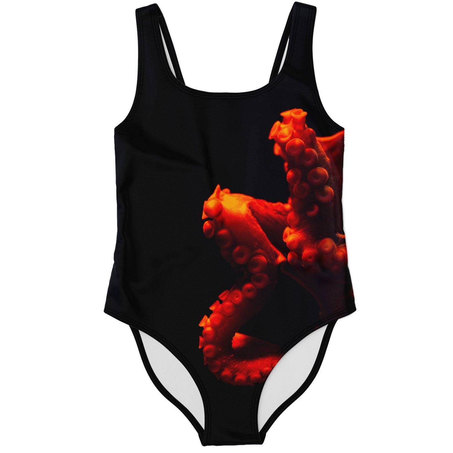Dark Octopus One Piece Swimsuit | Bodysuit - Manifestie