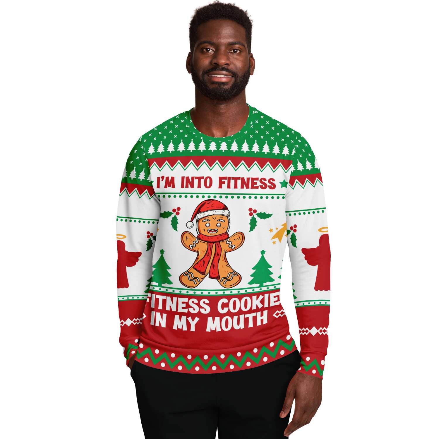 Fitness Sweatshirt | Unisex Ugly Christmas Sweater, Xmas Sweater, Holiday Sweater, Festive Sweater, Funny Sweater, Funny Party Shirt
