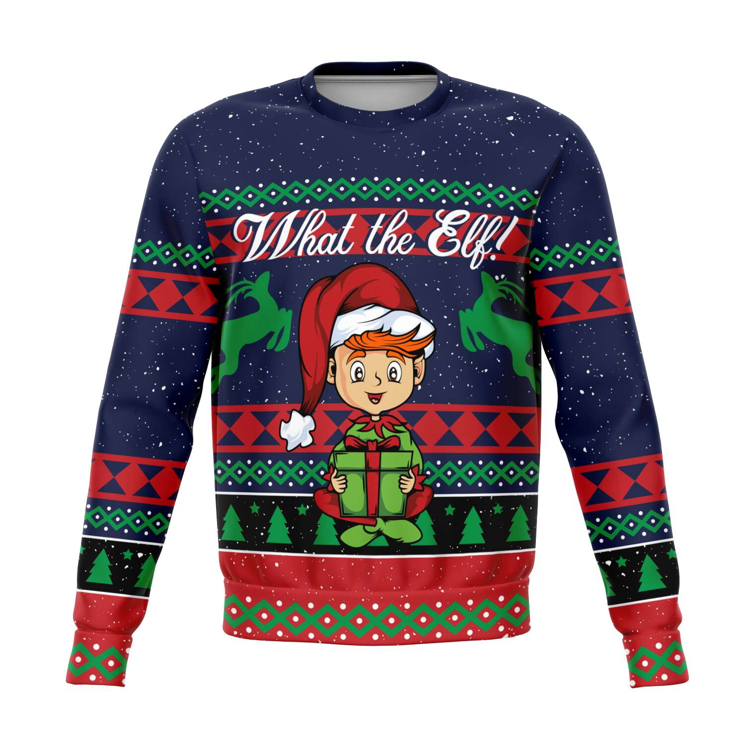 What the Elf Sweatshirt | Unisex Ugly Christmas Sweater, Xmas Sweater, Holiday Sweater, Festive Sweater, Funny Sweater, Funny Party Shirt