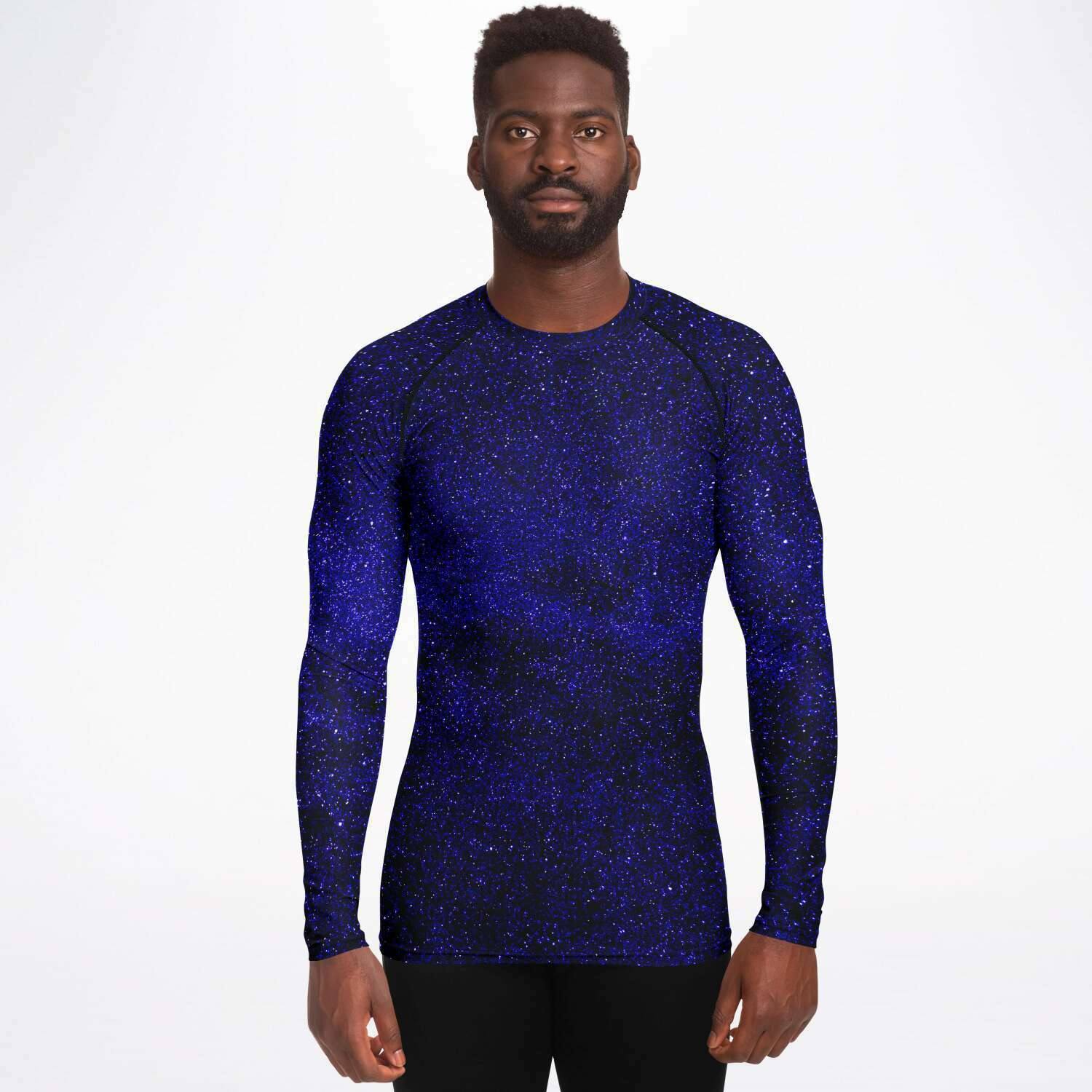 Deep Blue Galaxy Mens Rash Guard - Manifestie