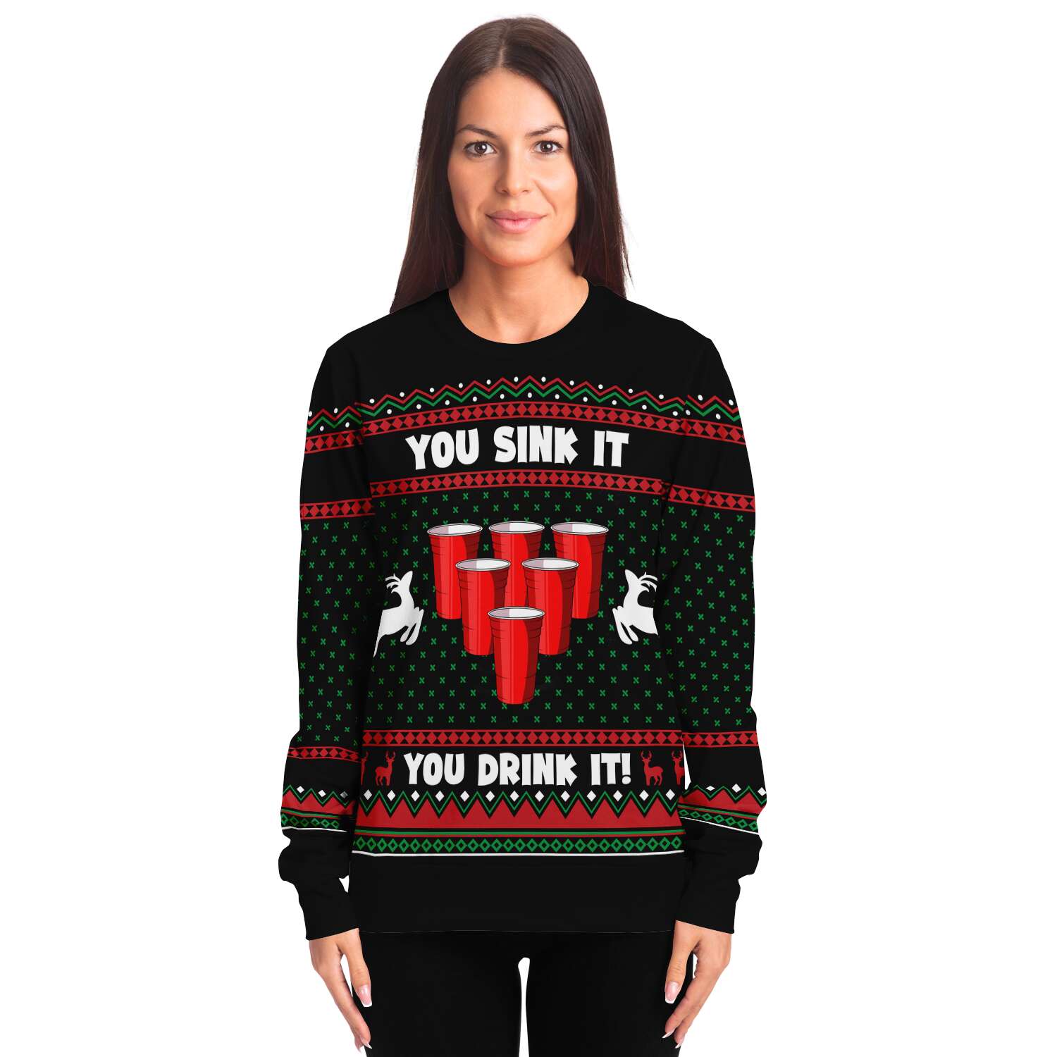 You Sink It You Drink It Sweatshirt | Unisex Ugly Christmas Sweater, Xmas Sweater, Holiday Sweater, Festive Sweater, Funny Sweater, Funny Party Shirt