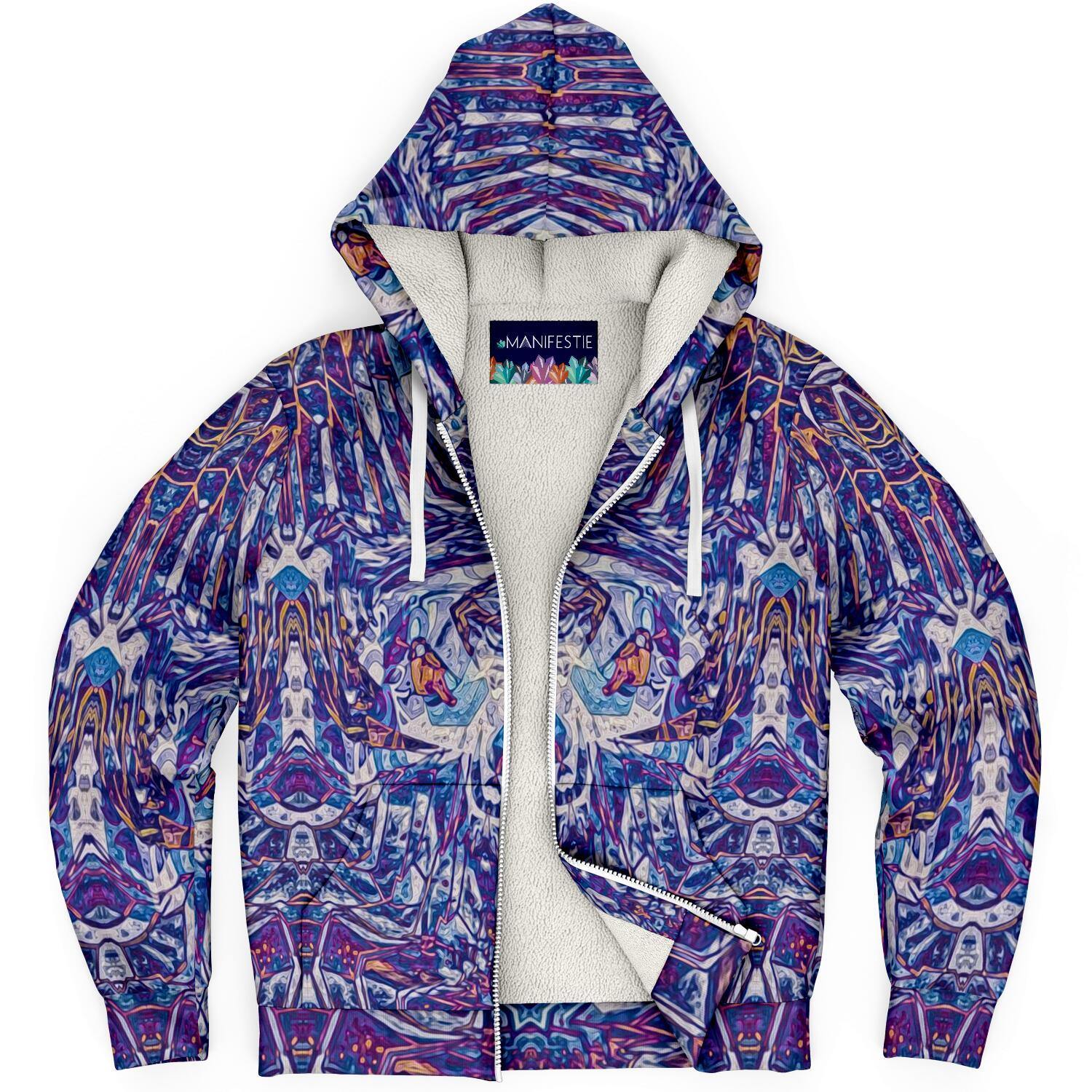 Spider Queen Premium Sherpa Lined Zip Hoodie - Manifestie