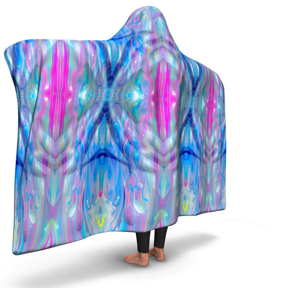 CANDY FLIP PREMIUM HOODED BLANKET WITH WRIST STRAPS | Plush, Premium Sherpa | Kids, Adult - Manifestie