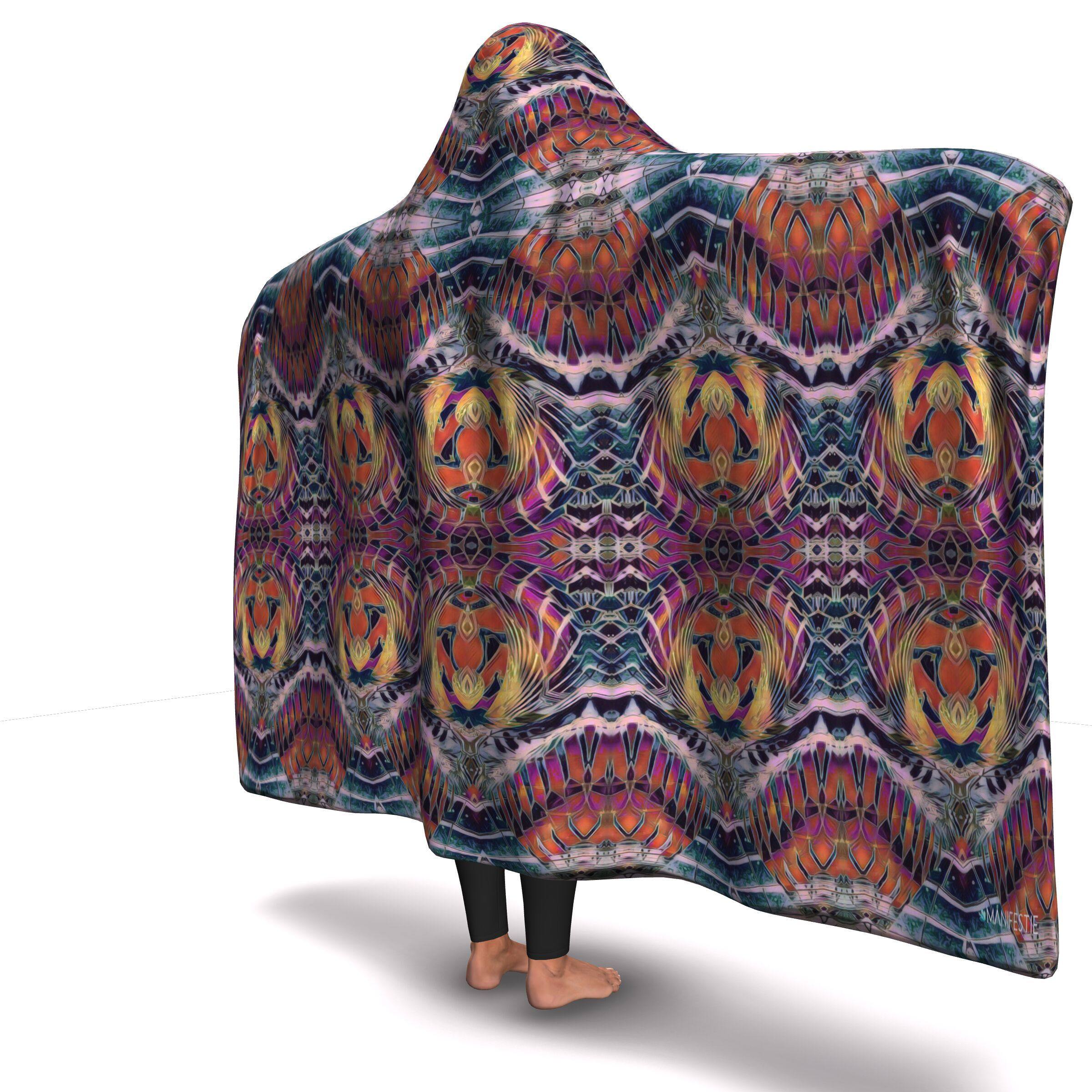 KINICH AHAU PREMIUM HOODED BLANKET with WRIST STRAPS | Plush, Premium Sherpa | Kids, Adult - Manifestie