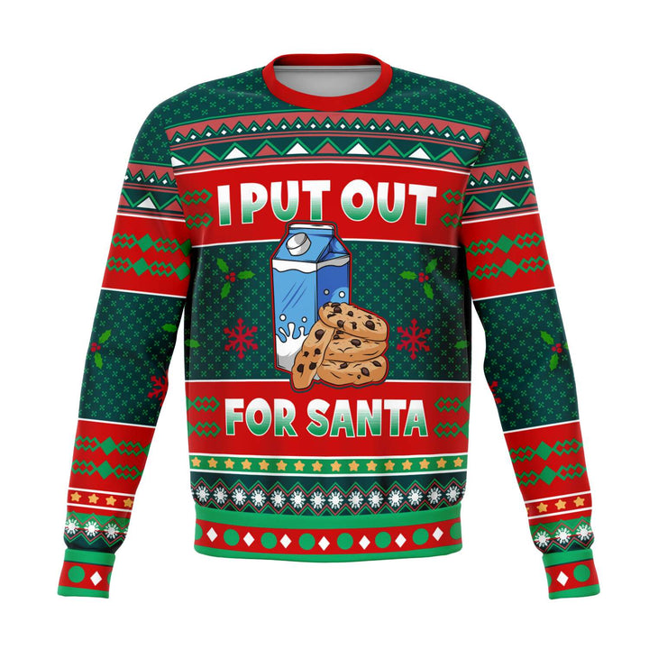 I Put Out For Santa Sweatshirt | Unisex Ugly Christmas Sweater, Xmas Sweater, Holiday Sweater, Festive Sweater, Funny Sweater, Funny Party Shirt