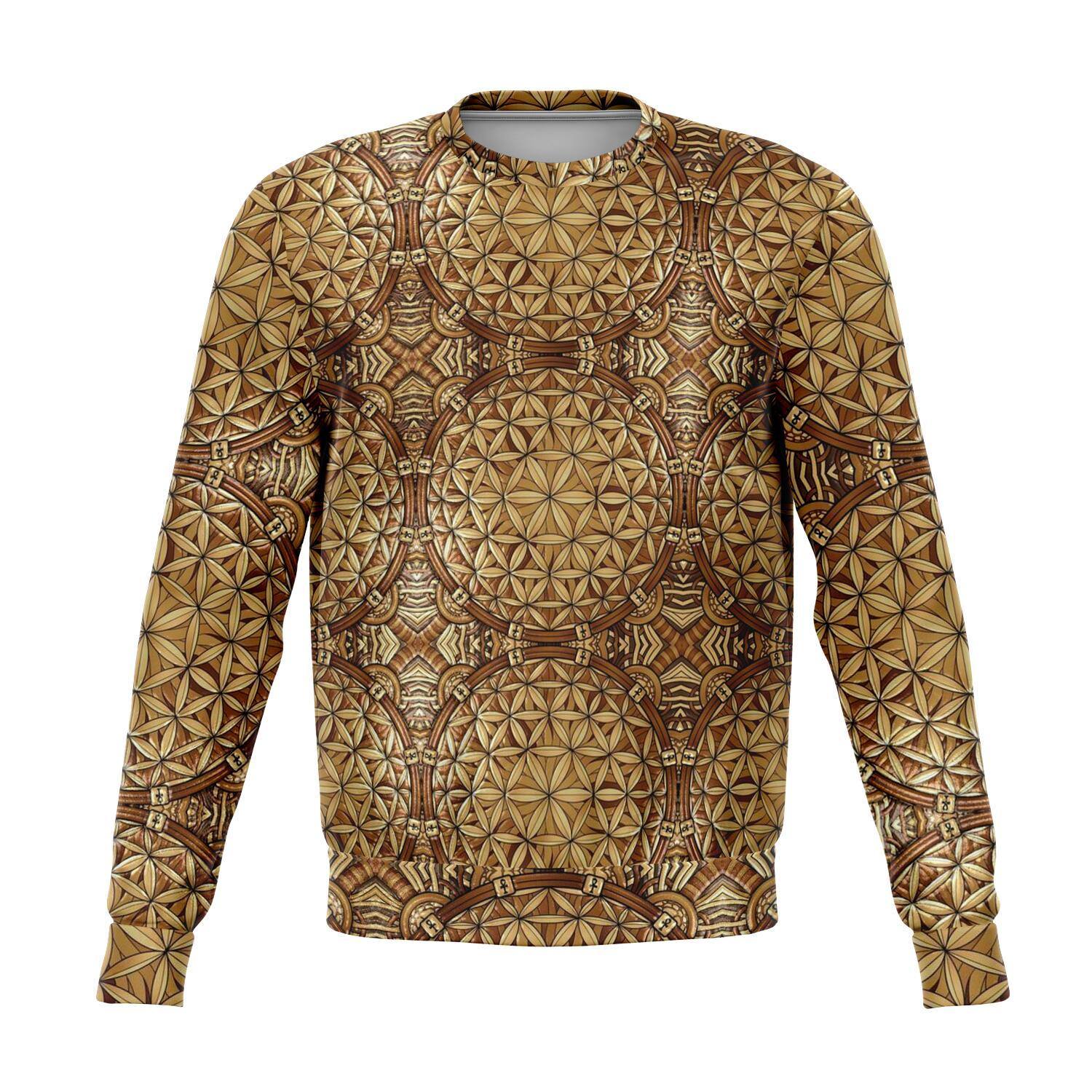 GOLD FLOWER OF LIFE unisex PREMIUM SWEATSHIRT - Manifestie