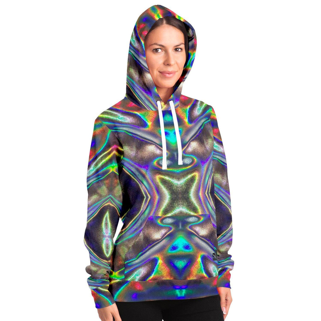 Holographic Print Premium Pullover Hoodie - Manifestie