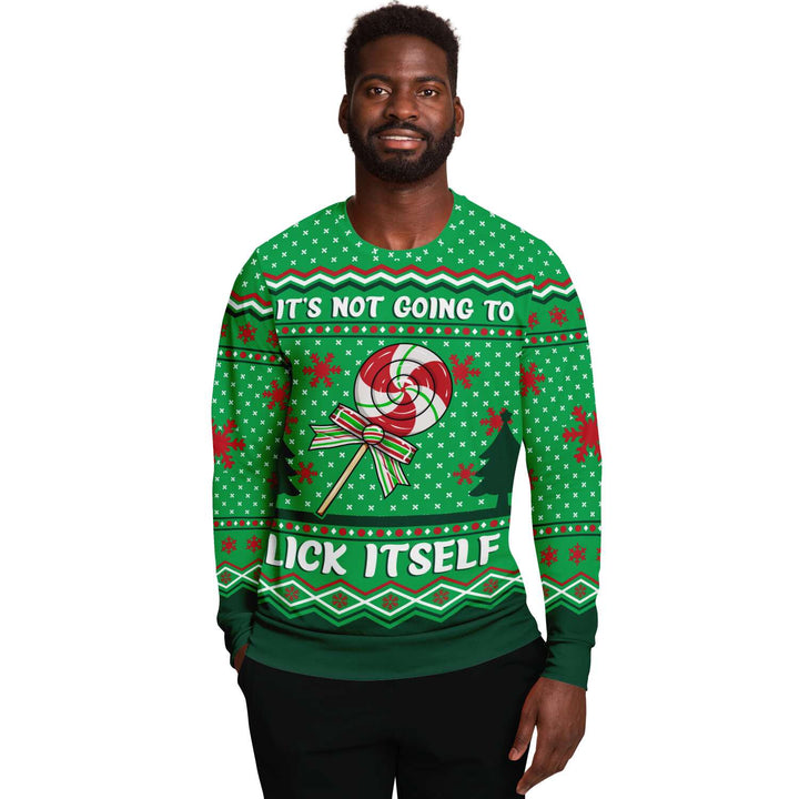 It's Not Going To Lick Itself Sweatshirt | Unisex Ugly Christmas Sweater, Xmas Sweater, Holiday Sweater, Festive Sweater, Funny Sweater, Funny Party Shirt
