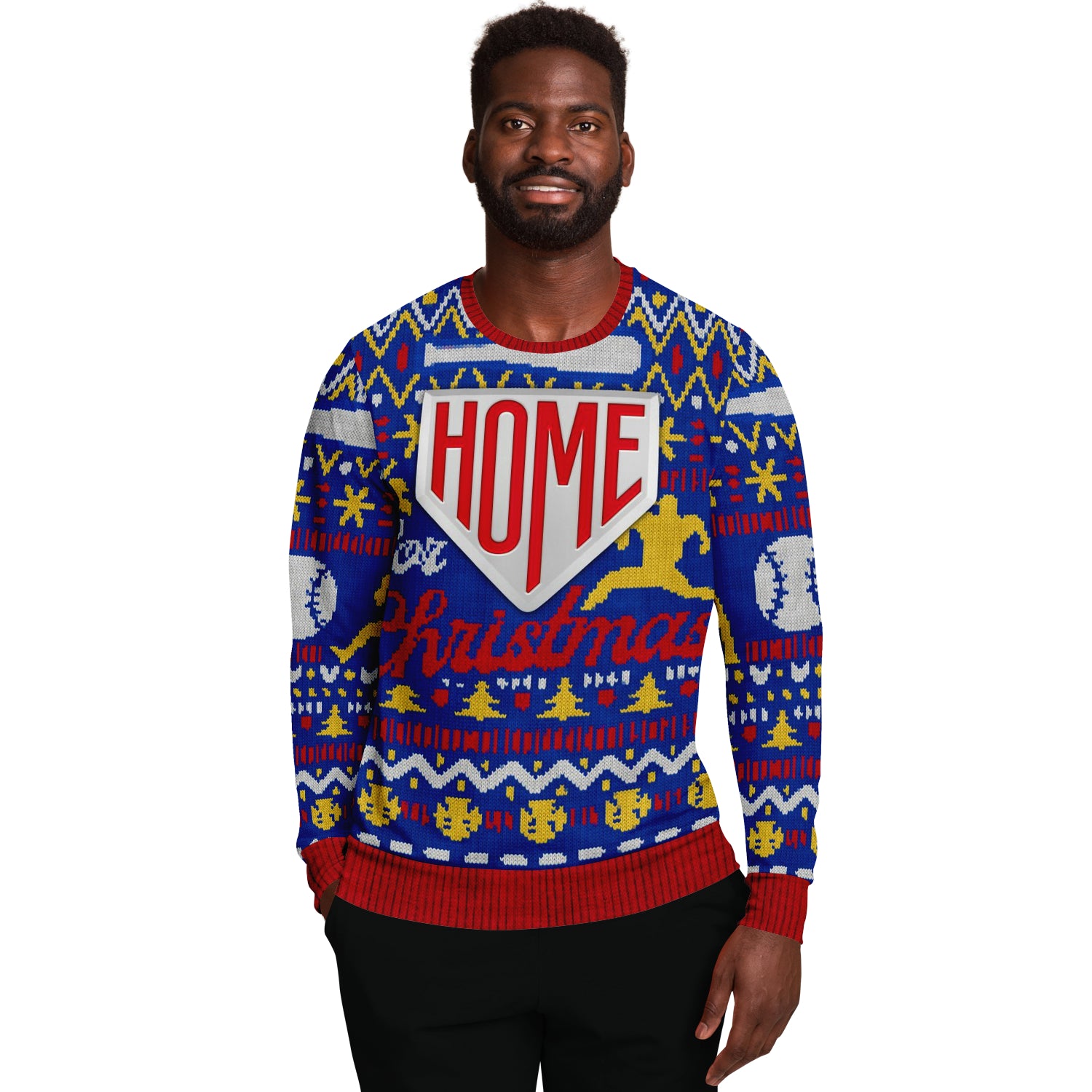 Home For Christmas Baseball Sweatshirt | Unisex Ugly Christmas Sweater, Xmas Sweater, Holiday Sweater, Festive Sweater, Funny Sweater, Funny Party Shirt