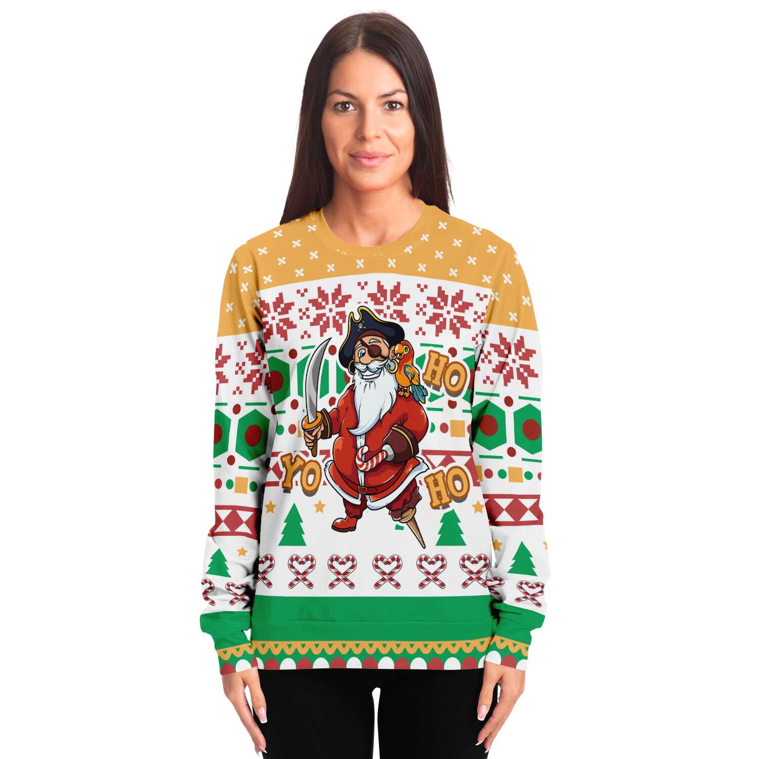 Yo Ho Ho Pirate Sweatshirt | Unisex Ugly Christmas Sweater, Xmas Sweater, Holiday Sweater, Festive Sweater, Funny Sweater, Funny Party Shirt