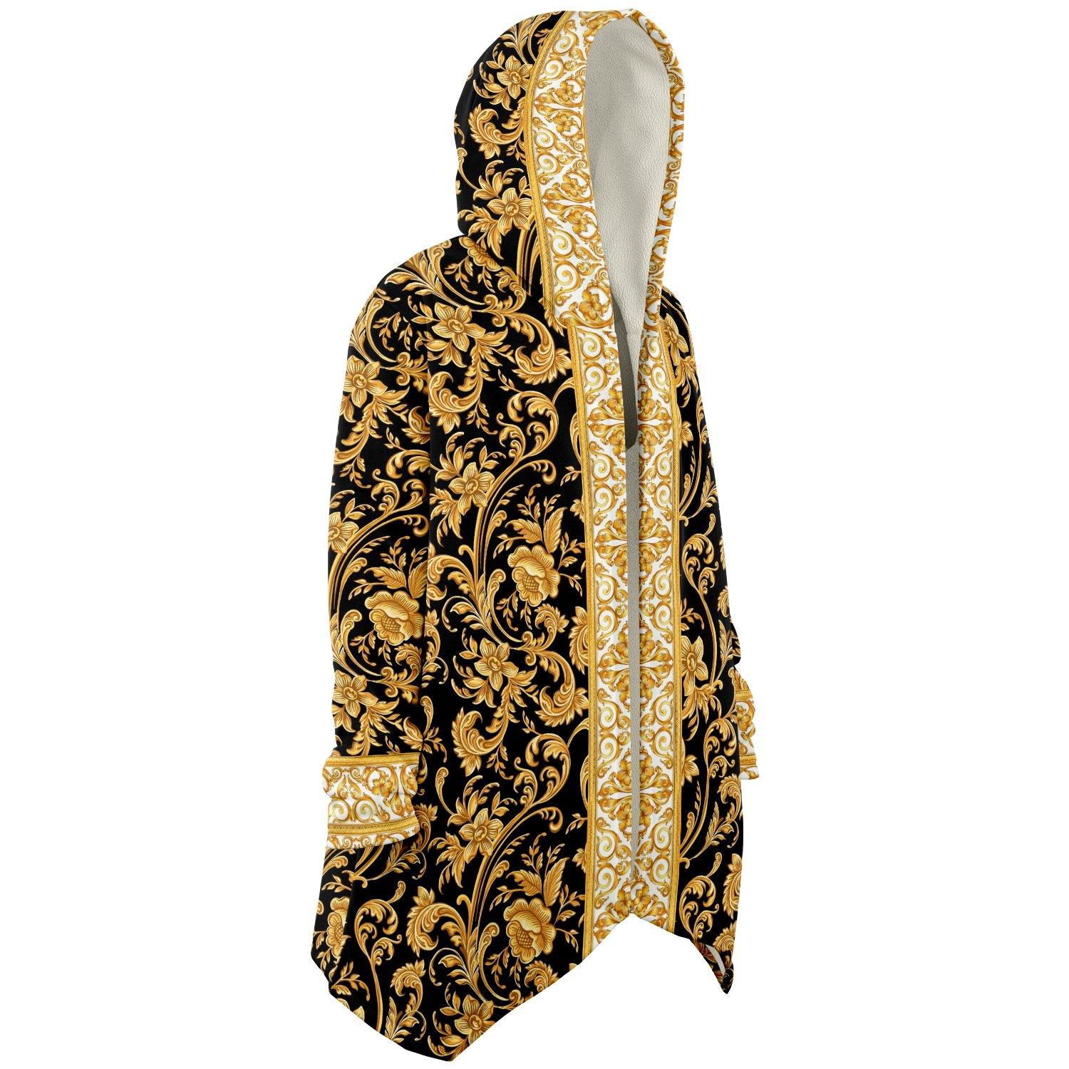 Gold Barock Skull Premium Sherpa Cloak - Manifestie
