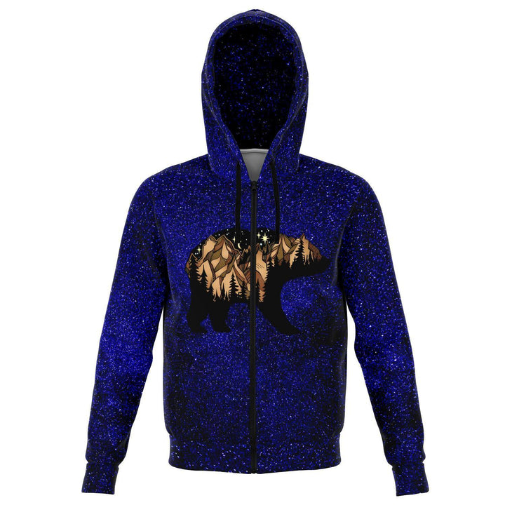 SIERRA BEAR GALAXY PREMIUM ZIP UP HOODIE - Manifestie