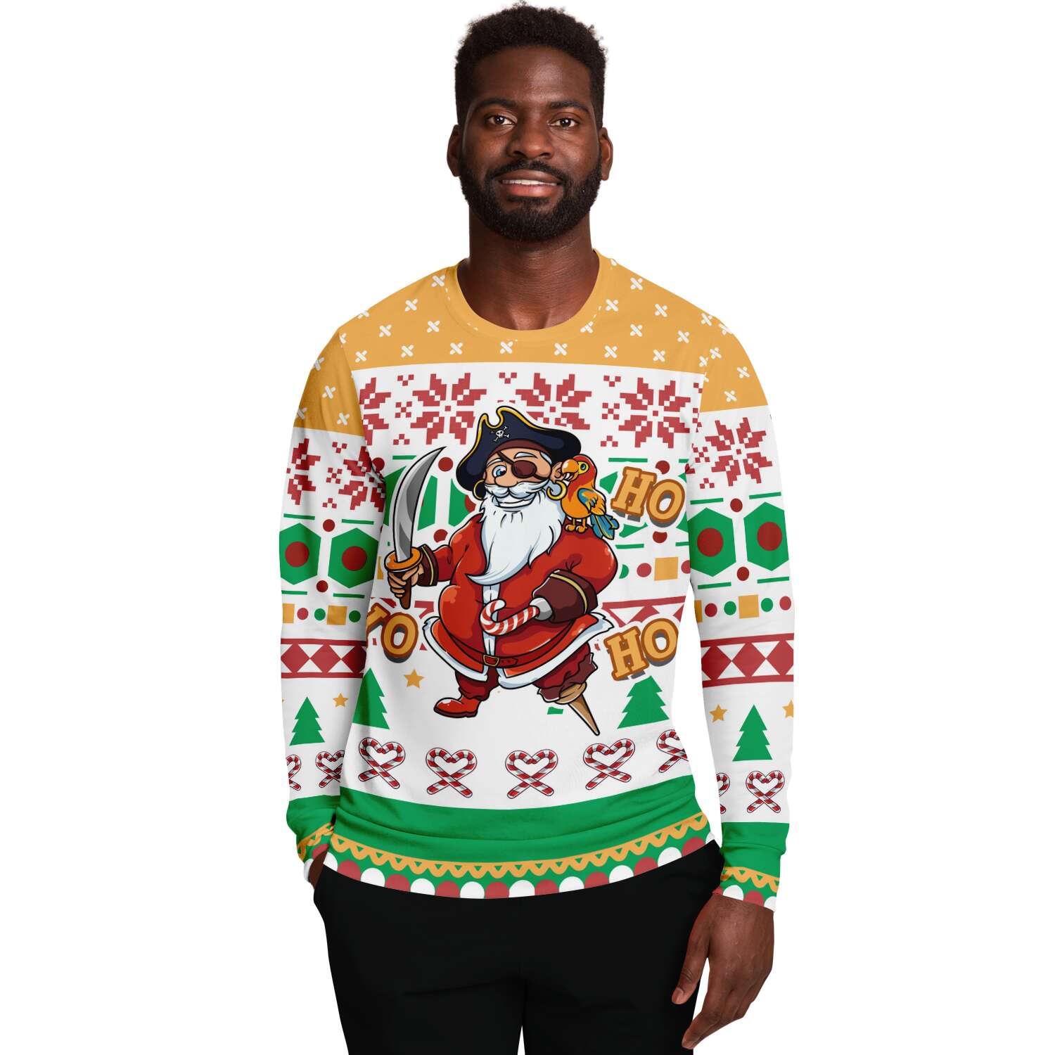 Yo Ho Ho Pirate Sweatshirt | Unisex Ugly Christmas Sweater, Xmas Sweater, Holiday Sweater, Festive Sweater, Funny Sweater, Funny Party Shirt