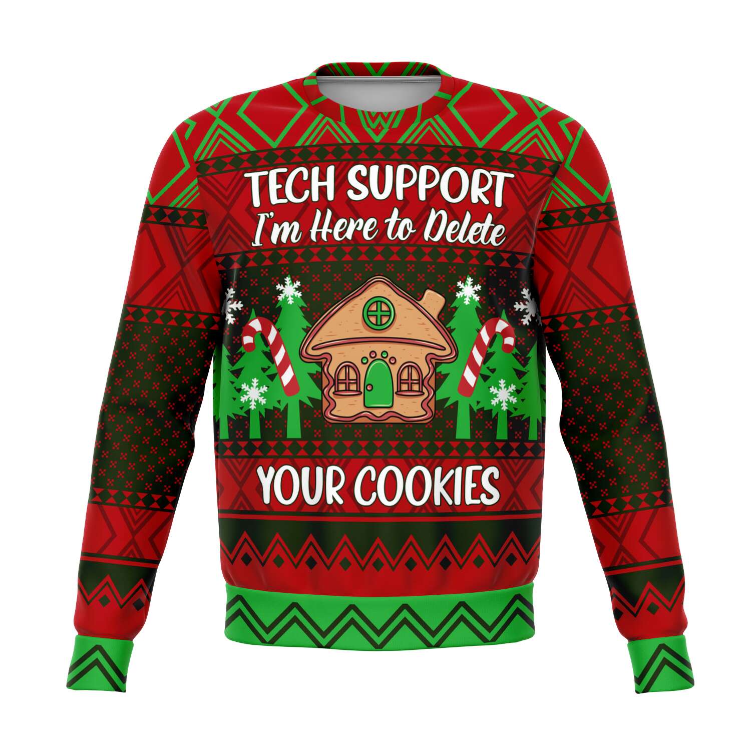 Im Here To Delete Your Cookies  Sweatshirt | Unisex Ugly Christmas Sweater, Xmas Sweater, Holiday Sweater, Festive Sweater, Funny Sweater, Funny Party Shirt