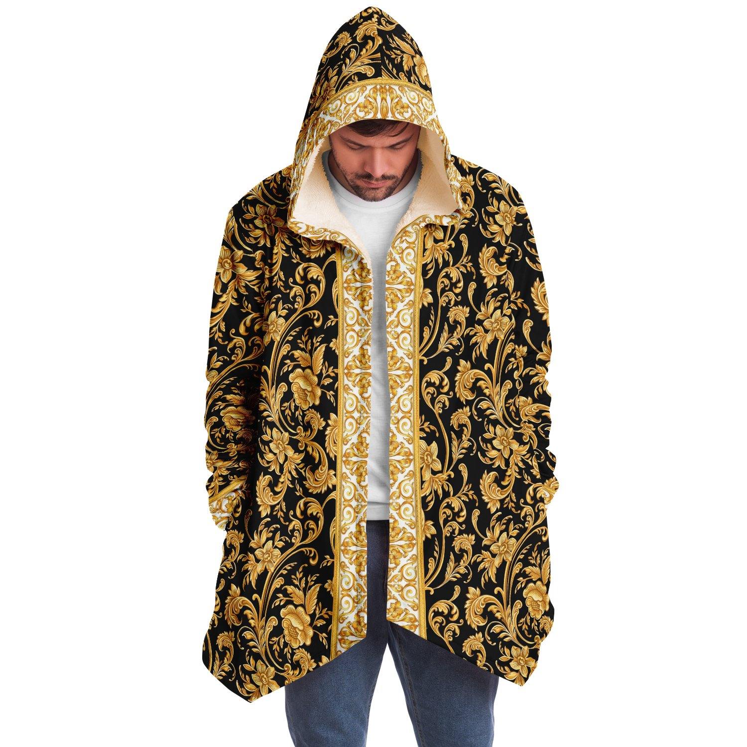 Gold Barock Skull Premium Sherpa Cloak - Manifestie