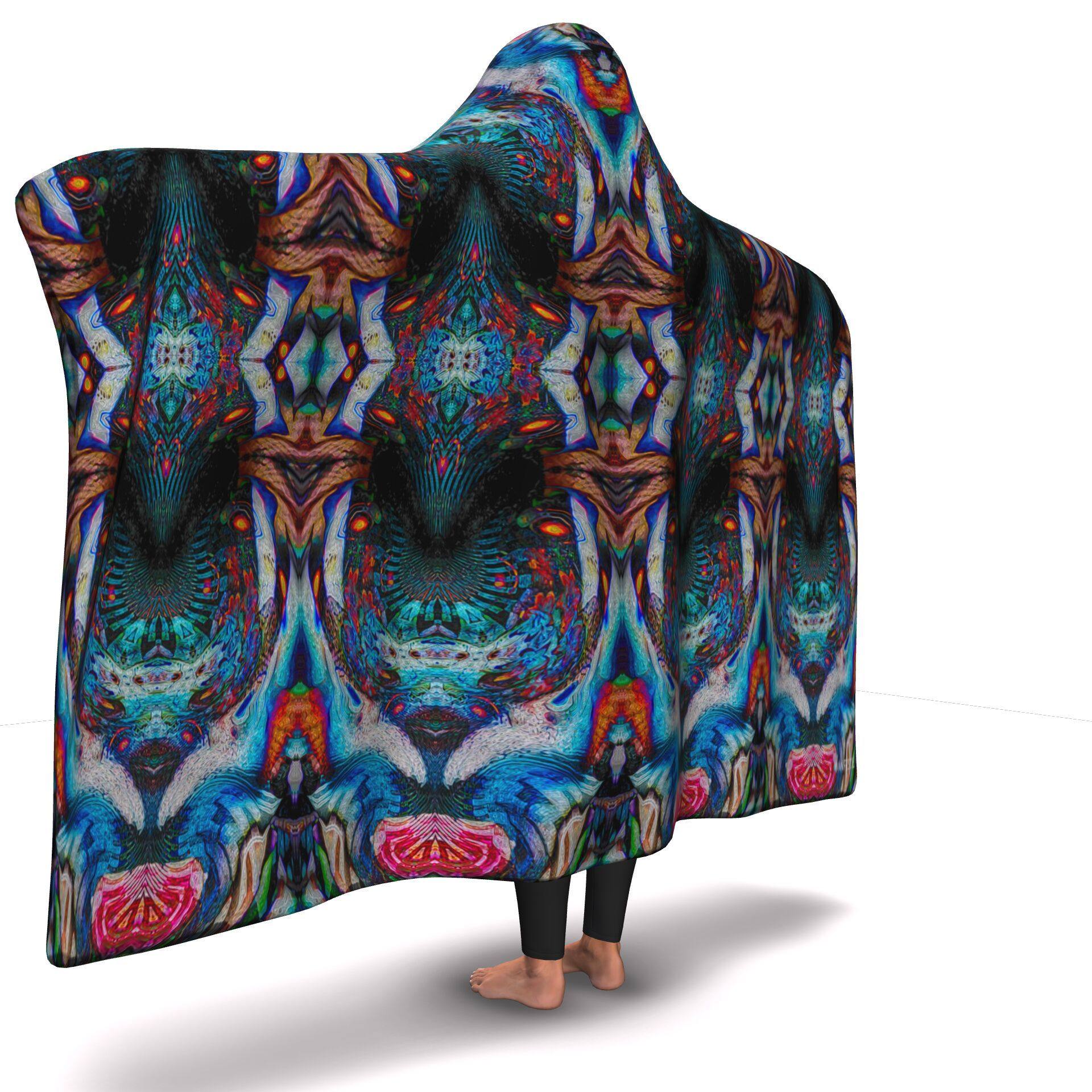 THIRD EYE PREMIUM HOODED BLANKET with WRIST STRAPS | Plush, Premium Sherpa | Kids, Adult - Manifestie