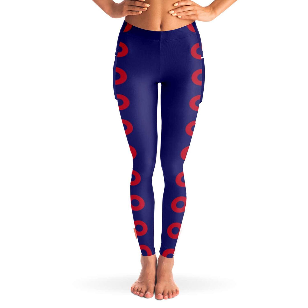 Fishman Donuts and Heart Premium Mesh Pocket Yoga Leggings | Phish Band | Black Trim - Manifestie