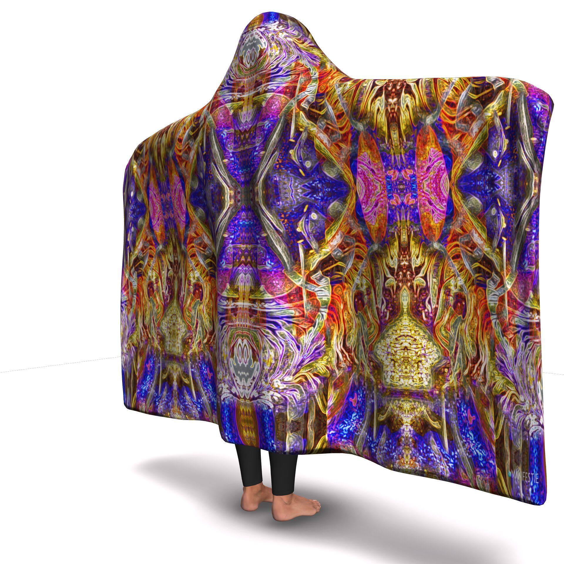 NIRVANA BLISS Hooded Blanket with Wrist Straps| Plush, Premium Sherpa | Kids, Adult - Manifestie