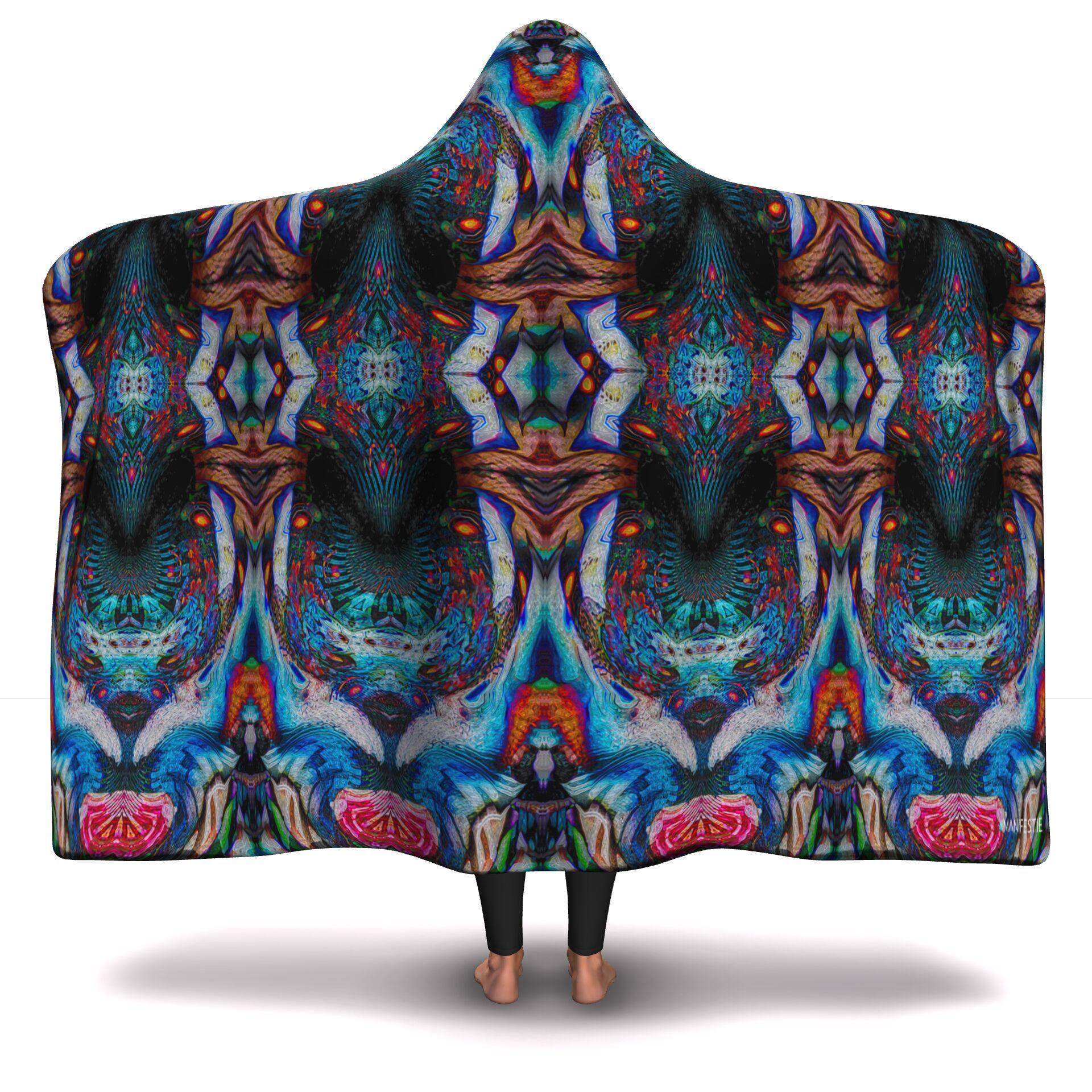THIRD EYE PREMIUM HOODED BLANKET with WRIST STRAPS | Plush, Premium Sherpa | Kids, Adult - Manifestie