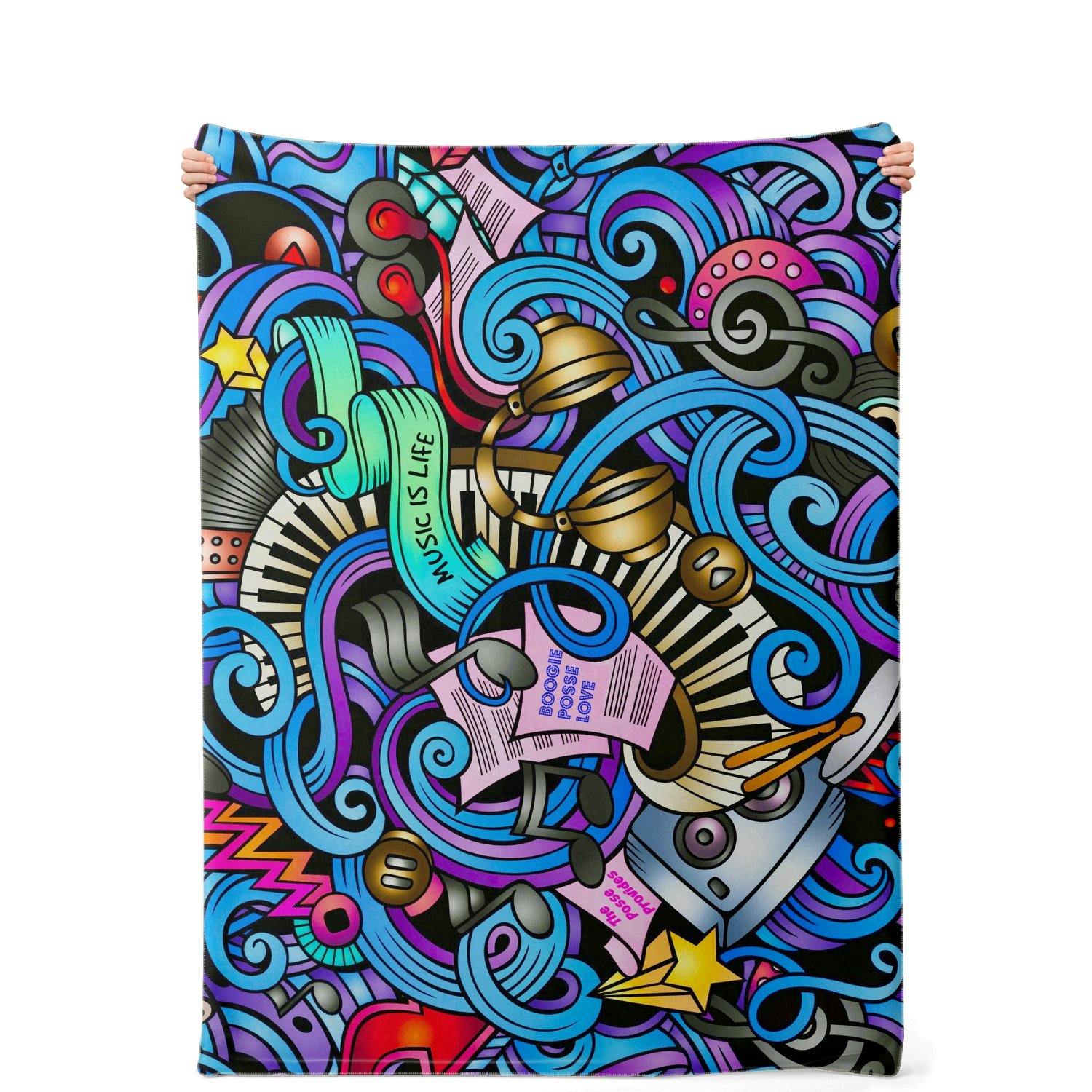 Boogie Posse Premium Microfleece Blanket - Manifestie