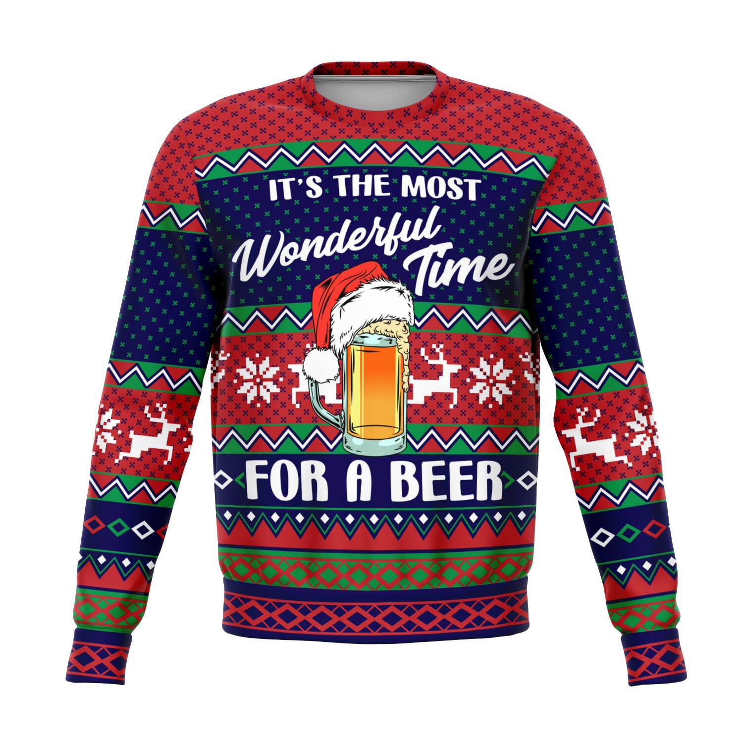 Its the Most Wonderful Time for a Beer Sweatshirt | Unisex Ugly Christmas Sweater, Xmas Sweater, Holiday Sweater, Festive Sweater, Funny Sweater, Funny Party Shirt
