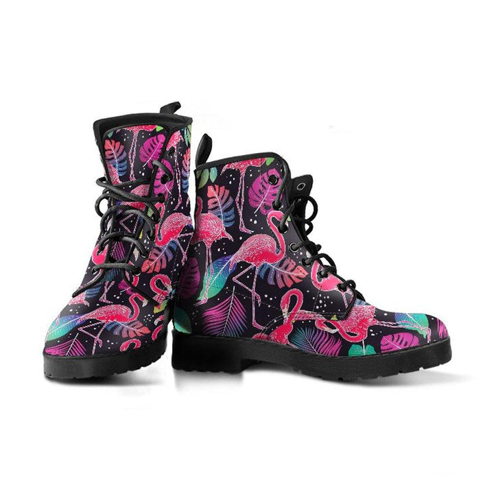 Flamingo Tropics Vegan Leather Boots - Manifestie