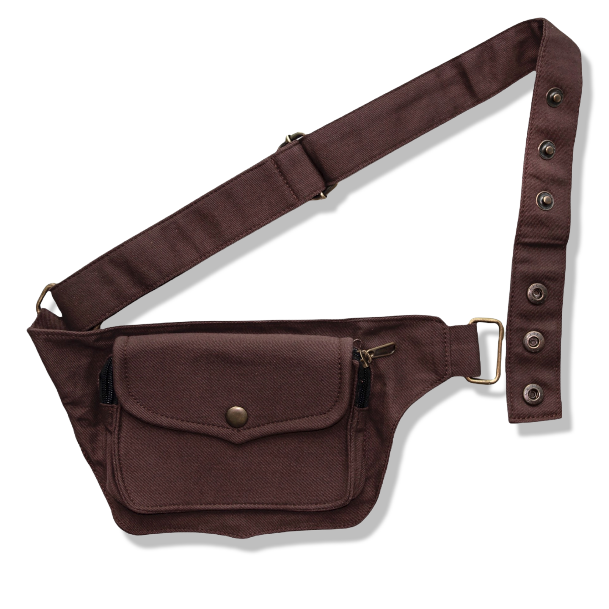 Unisex Cotton Pocket Belt | 2 Pocket Utility Belt | travel belt, vendor belt, fanny pack
