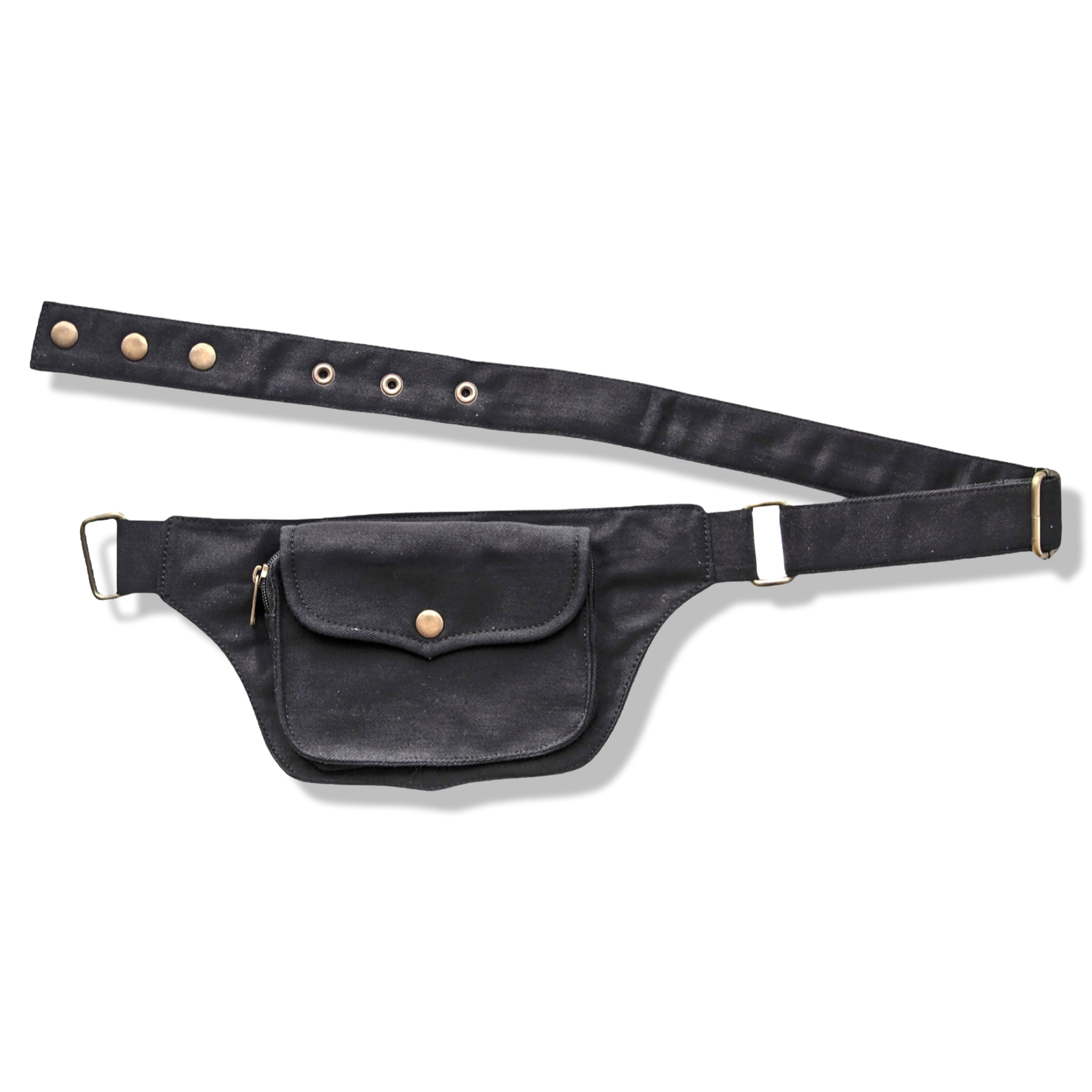 Unisex Cotton Pocket Belt | 2 Pocket Utility Belt | travel belt, vendor belt, fanny pack