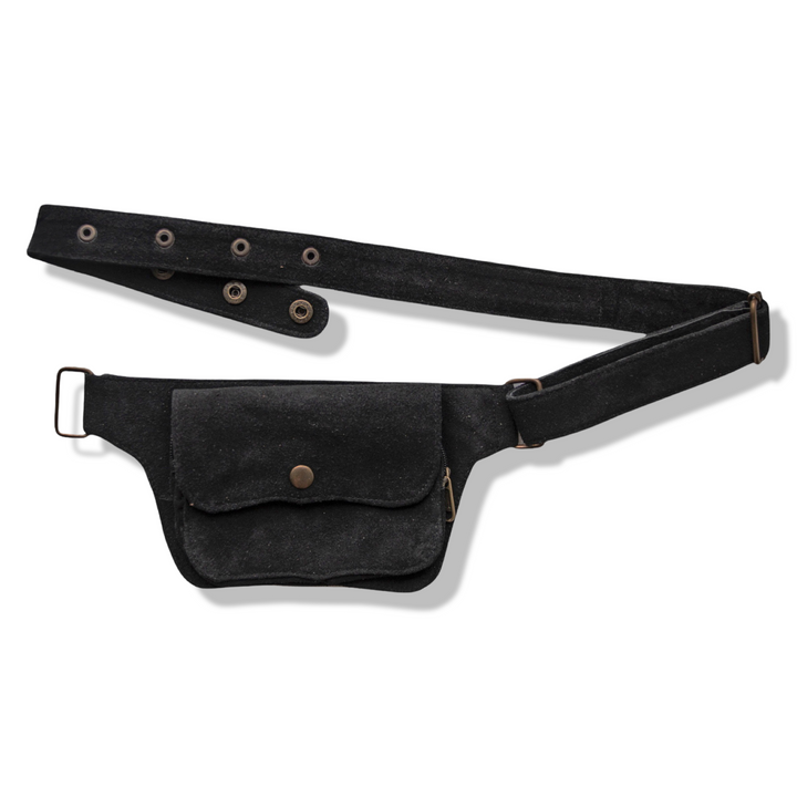 Unisex Leather Festival Belt | Suede, 2 pocket