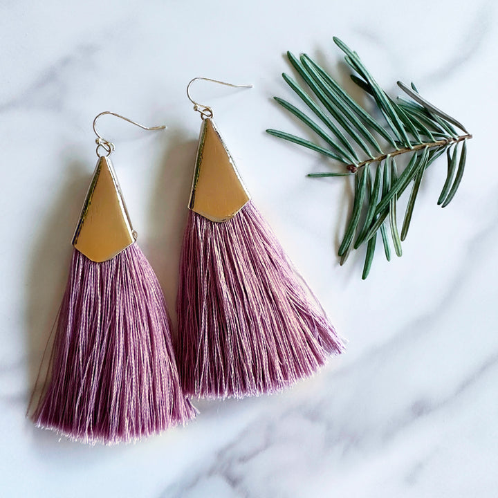 Silk Tassel Earrings | Dangle Fringe Earrings