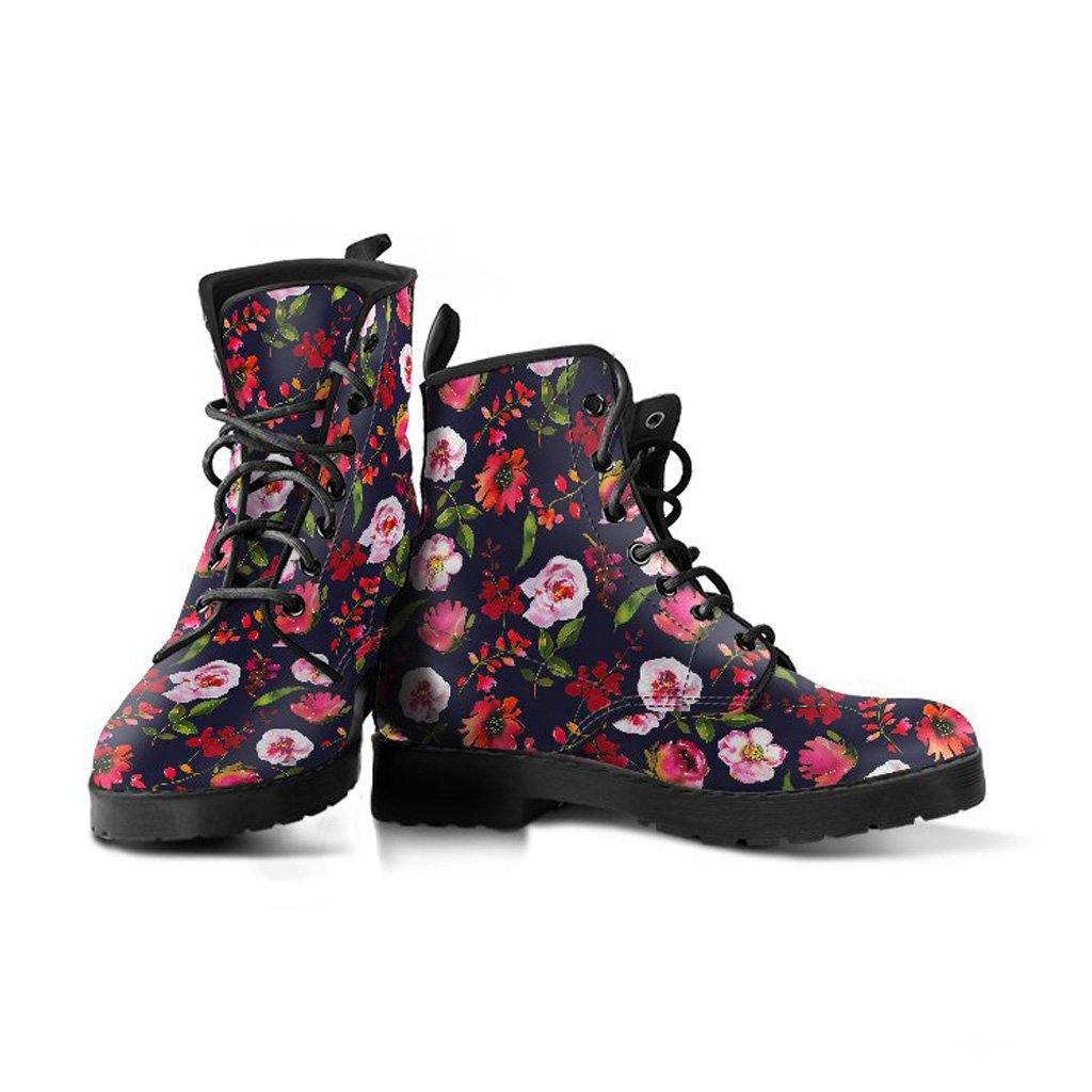 Pastel Floral Blush Vegan Leather Boots - Manifestie