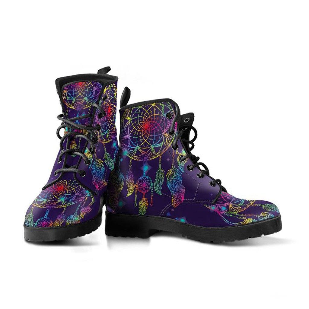 Purple Dreamcatcher Vegan Leather Boots - Manifestie