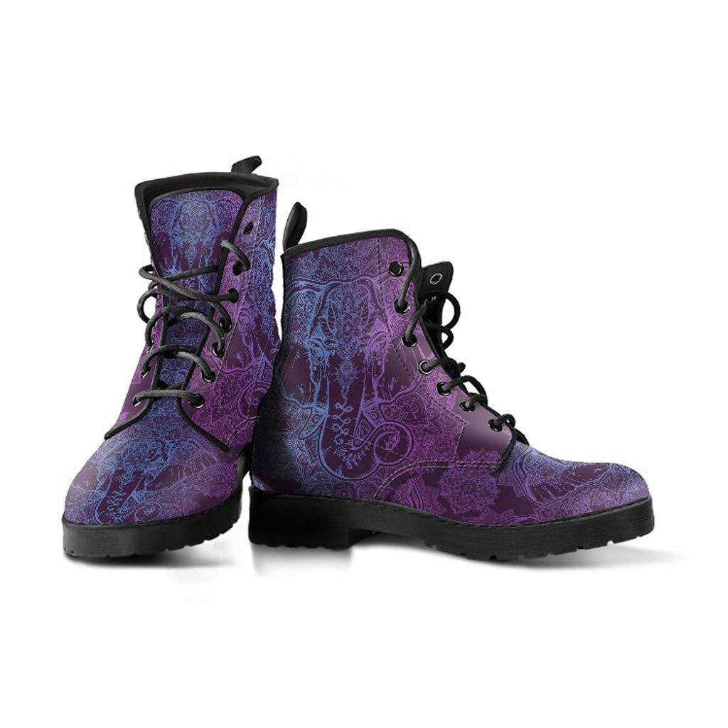 Purple Elephant Vegan Leather Boots - Manifestie
