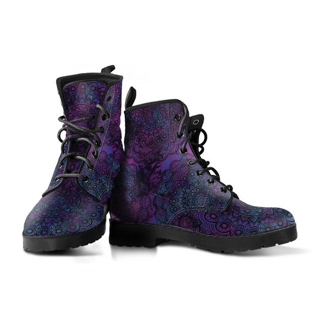 Purple Mandala Vegan Leather Boots - Manifestie