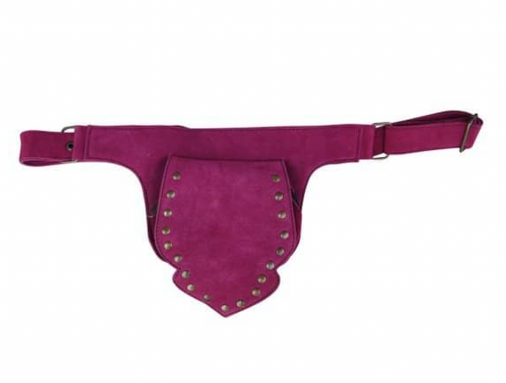 Leather Utility Belt | Studded Suede, 2 Pocket