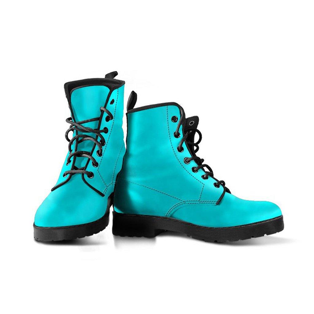 Turquoise Vegan Leather Boots - Manifestie