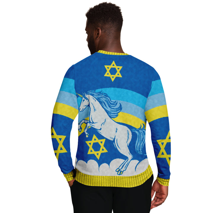 Jewnicorn Hanukkah Sweater, Holiday Sweater, Ugly Festive Sweater, Funny Sweater, Funny Party Shirt