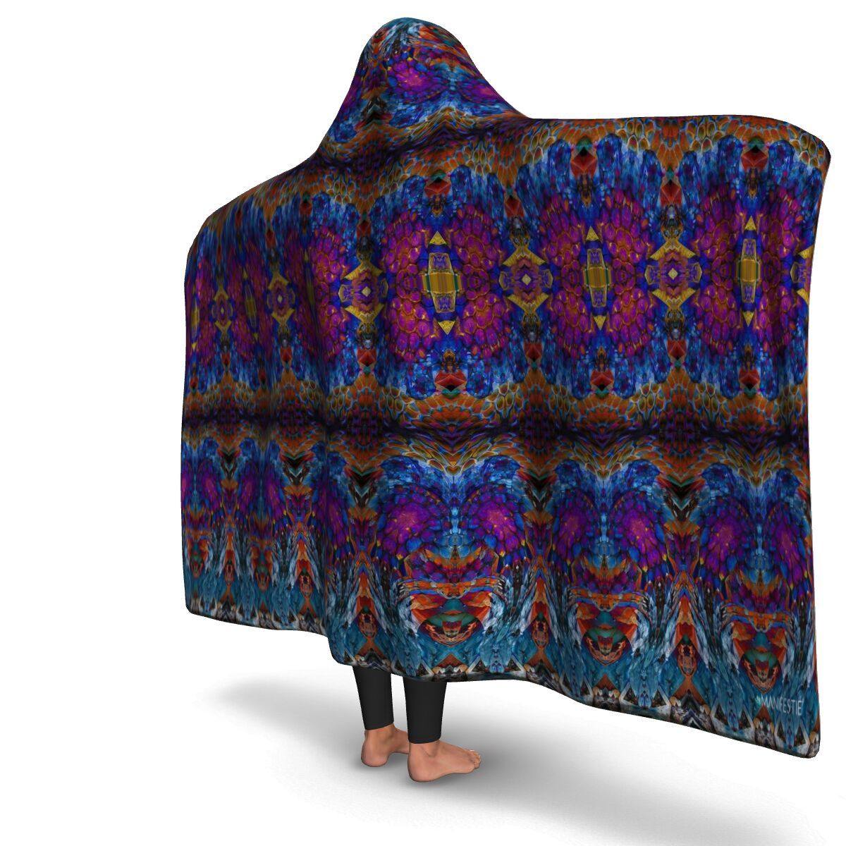 LUCID DREAMS PREMIUM HOODED BLANKET with WRIST STRAPS | Plush, Premium Sherpa | Kids, Adult - Manifestie
