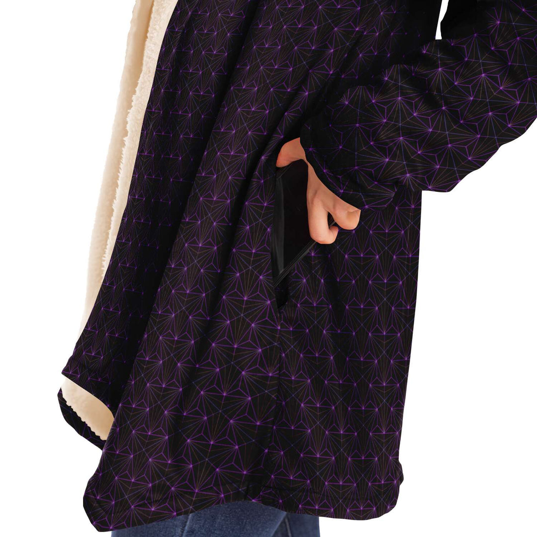 Amethyst Sacred Connections Cloak Cuddle Cloak | Purple | Unisex Minky Sherpa Hooded Coat