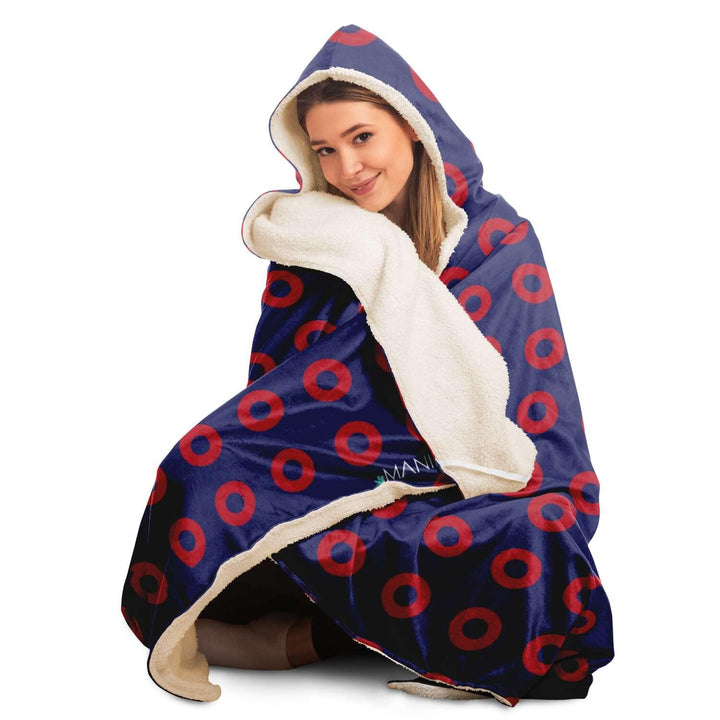 Fishman Donuts Phish PREMIUM HOODED BLANKET with WRIST STRAPS | Phish Band - Manifestie