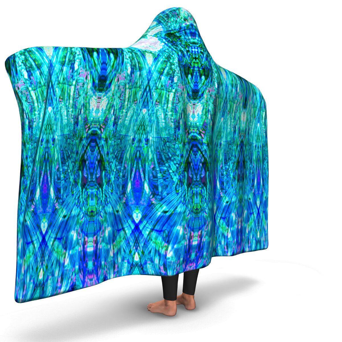 MORNING GLORY PREMIUM HOODED BLANKET WITH WRIST STRAPS | Plush, Premium Sherpa | Kids, Adult - Manifestie