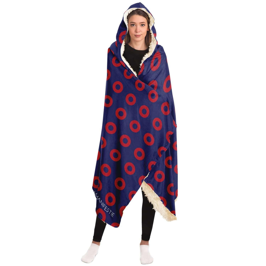 Fishman Donuts Phish PREMIUM HOODED BLANKET with WRIST STRAPS | Phish Band - Manifestie