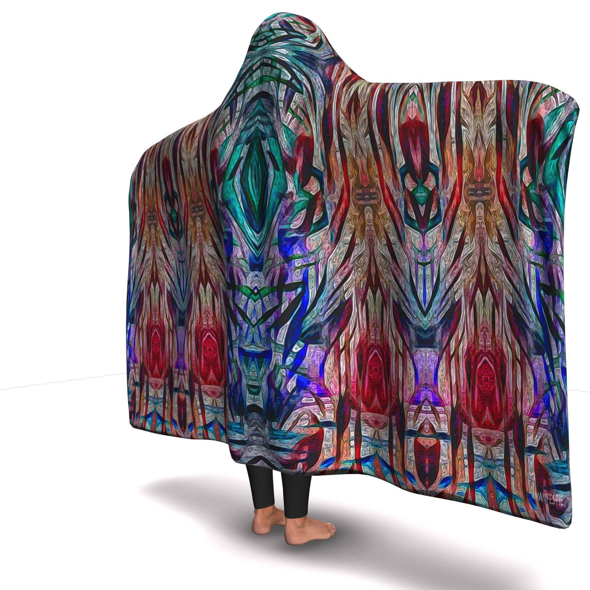 SACRAL BREATH PREMIUM HOODED BLANKET with WRIST STRAPS | Plush, Premium Sherpa | Kids, Adult - Manifestie