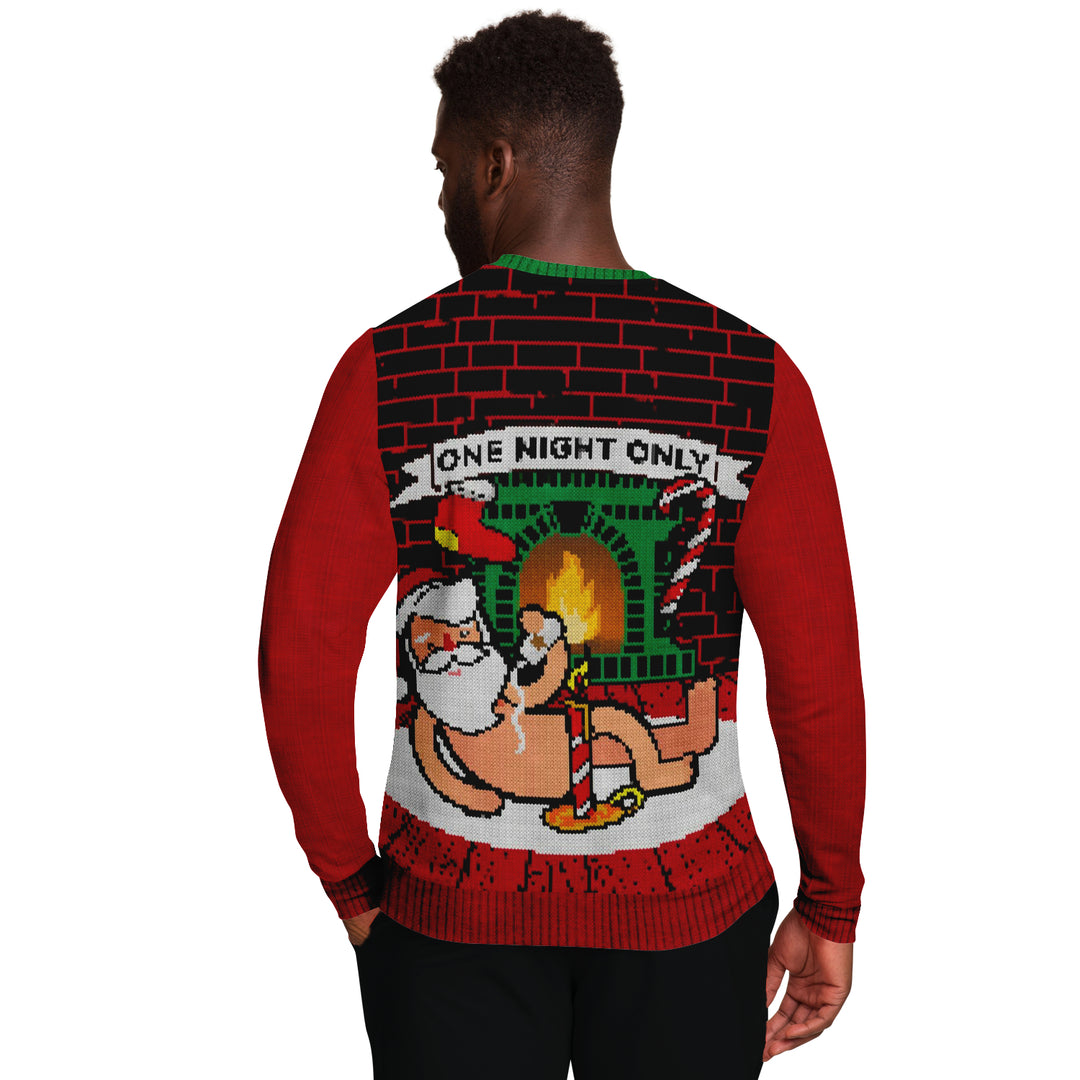 One Night Only Sweatshirt | Unisex Ugly Christmas Sweater, Xmas Sweater, Holiday Sweater, Festive Sweater, Funny Sweater, Funny Party Shirt