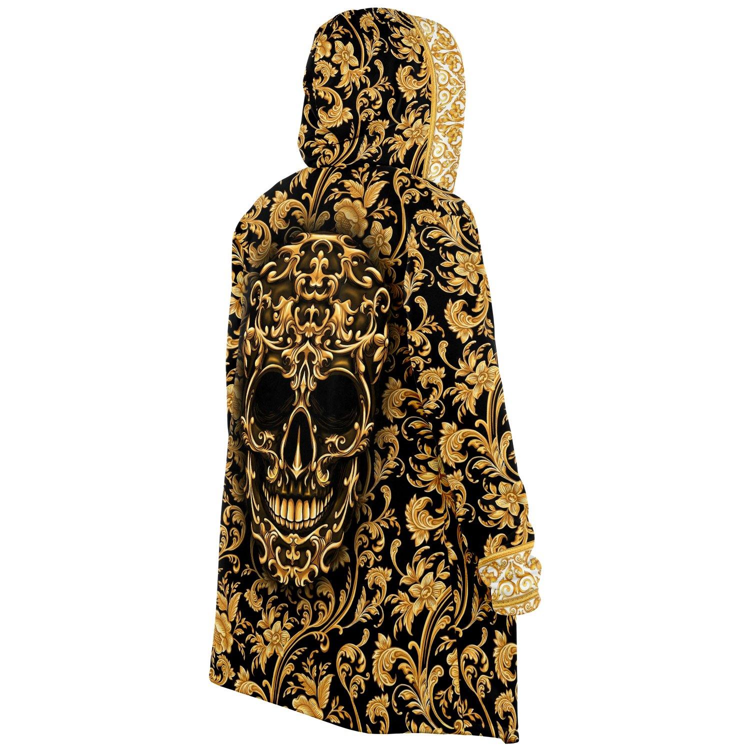 Gold Barock Skull Premium Sherpa Cloak - Manifestie