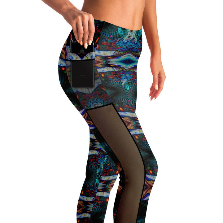 THIRD EYE PREMIUM MESH POCKET YOGA LEGGINGS - Manifestie