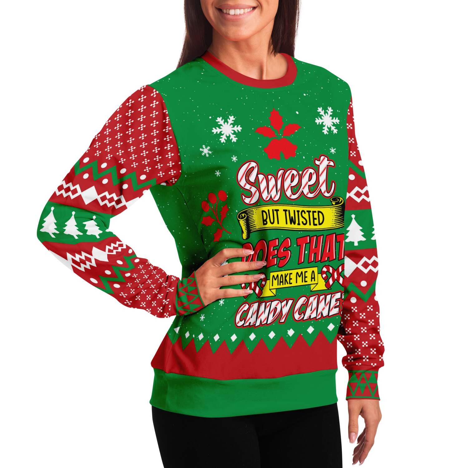 Sweet But Twisted Sweatshirt | Unisex Ugly Christmas Sweater, Xmas Sweater, Holiday Sweater, Festive Sweater, Funny Sweater, Funny Party Shirt
