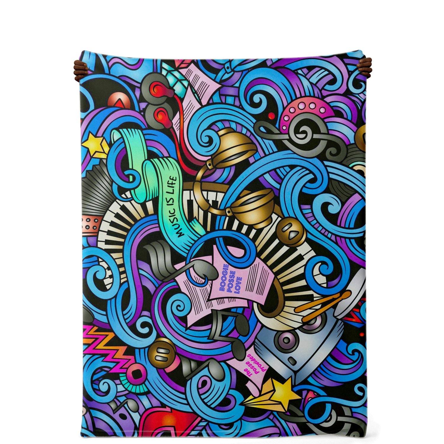 Boogie Posse Premium Microfleece Blanket - Manifestie